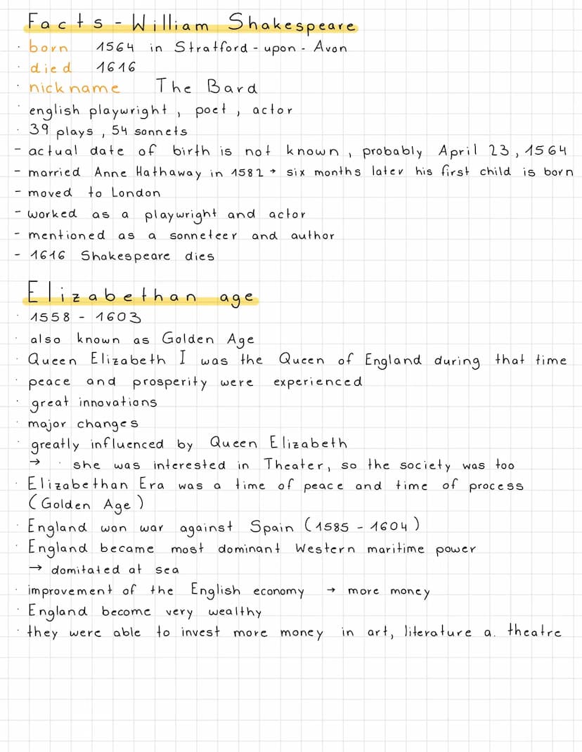 Sha
k
-
e
Facts
Elizabeth an Age
What generes
Themes
spe
did
William Shakespeare
a
he cover ?
r
theatre
His plays and
The Globe
Should it be