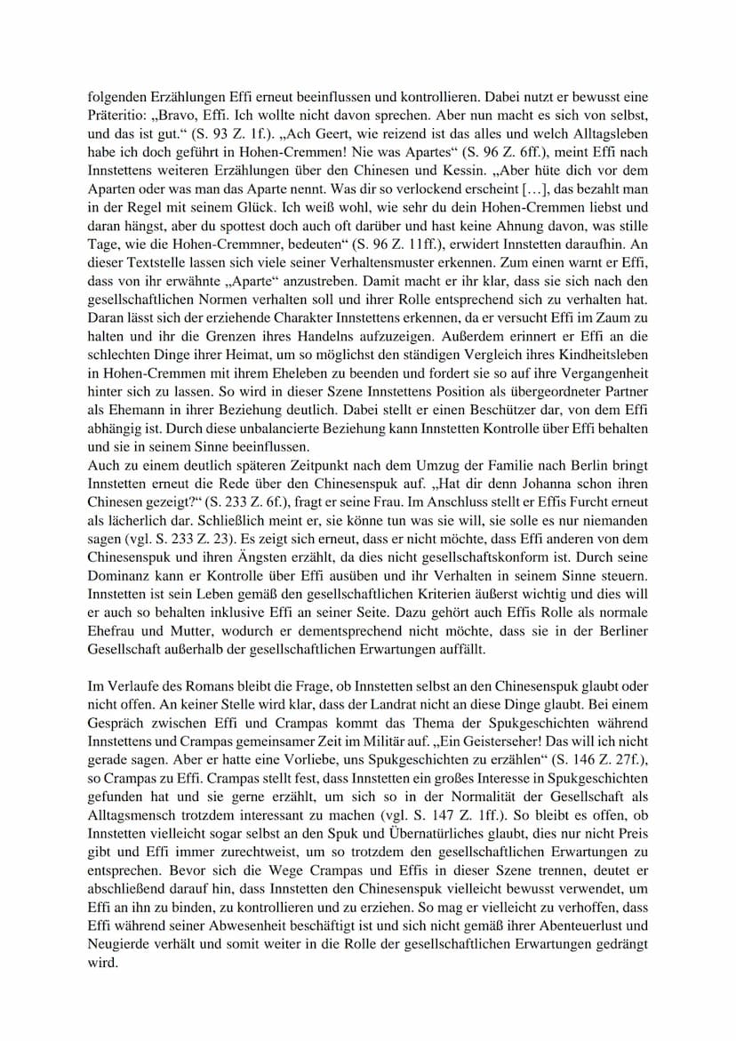 Analyse Effi Briest: Chinesenspuk und Innstettens Verhalten
Der Roman ,,Effi Briest" von Theodor Fontane, erschienen im Jahre 1896, handelt 