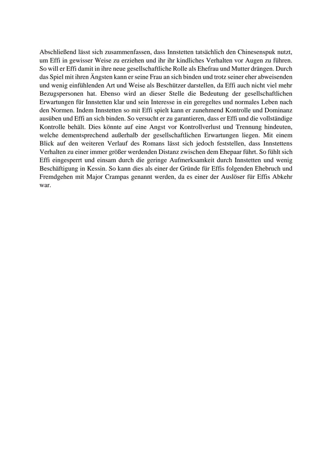 Analyse Effi Briest: Chinesenspuk und Innstettens Verhalten
Der Roman ,,Effi Briest" von Theodor Fontane, erschienen im Jahre 1896, handelt 