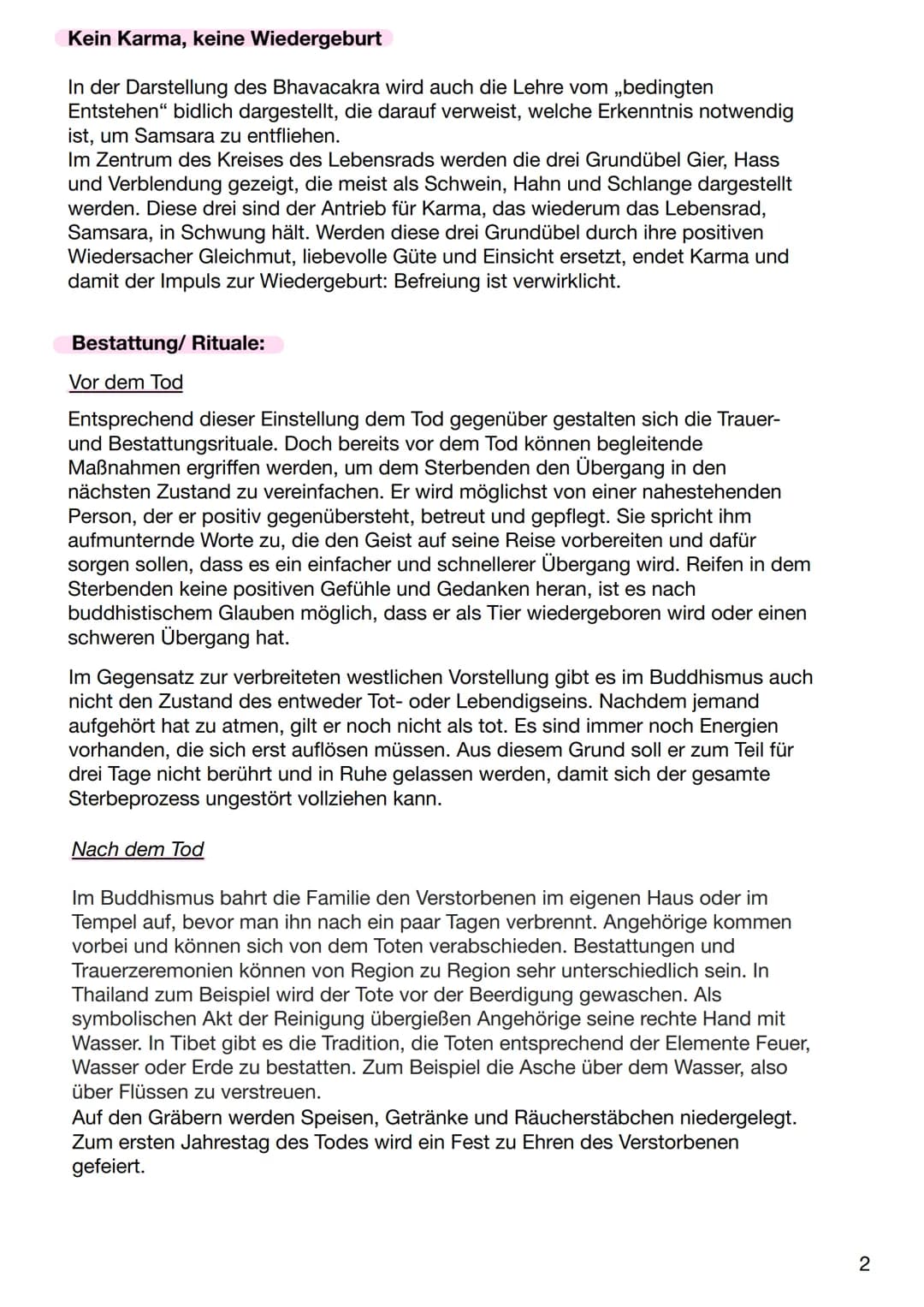 
<h2 id="vorstellungenvontodundlebennachdemtod">Vorstellungen von Tod und Leben nach dem Tod</h2>
<p>Die Vorstellungen im Buddhismus bezügli