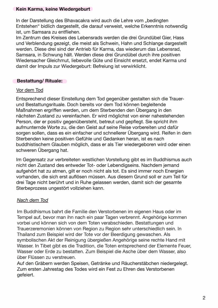 
<h2 id="vorstellungenvontodundlebennachdemtod">Vorstellungen von Tod und Leben nach dem Tod</h2>
<p>Die Vorstellungen im Buddhismus bezügli