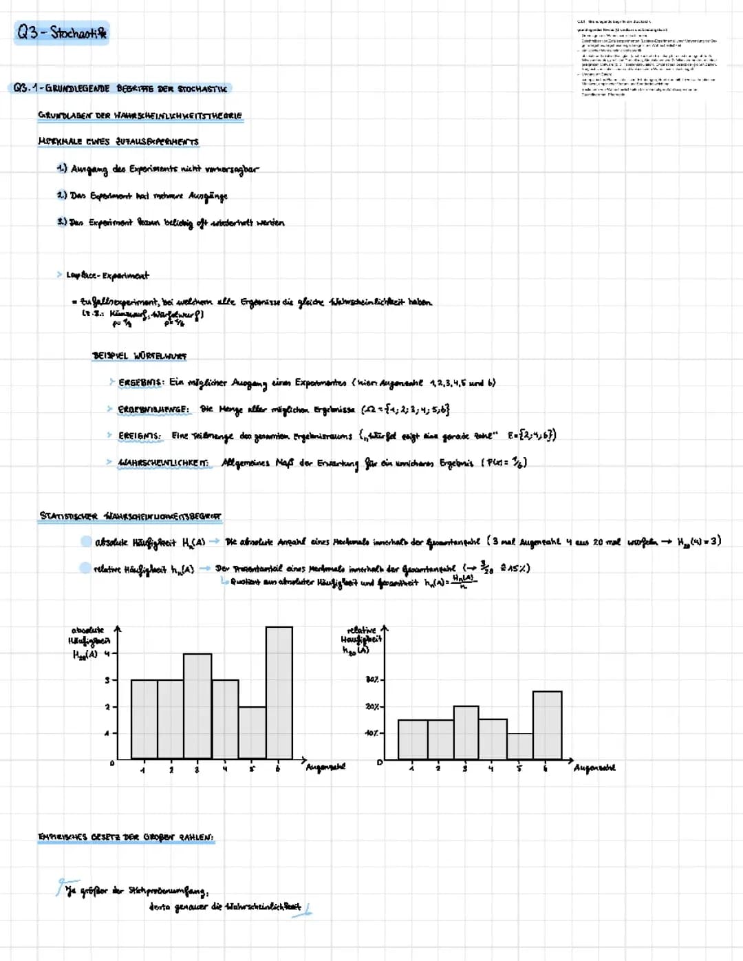 Abi-Lernzettel Mathe Leistungskurs Q3 (Stochastik) 2022/23