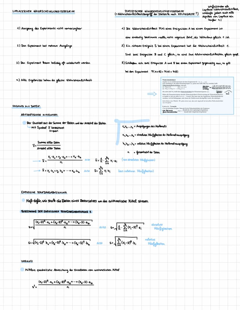 Q3-Stochastik
Q3.1-GRUNDLEGENDE BEGRITTE DER STOCHASTIK
GRUNDLAGEN DER WAHRSCHEINLICHKEITSTHEORIE
MERKMALE EWES ZUFALLS EXPERIMENTS
1.) Ausg