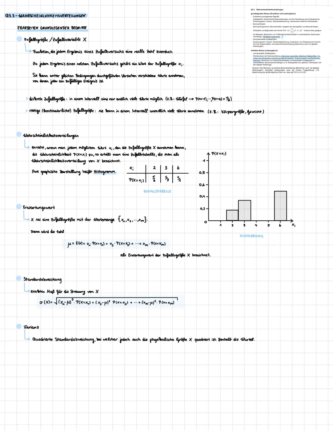Q3-Stochastik
Q3.1-GRUNDLEGENDE BEGRITTE DER STOCHASTIK
GRUNDLAGEN DER WAHRSCHEINLICHKEITSTHEORIE
MERKMALE EWES ZUFALLS EXPERIMENTS
1.) Ausg
