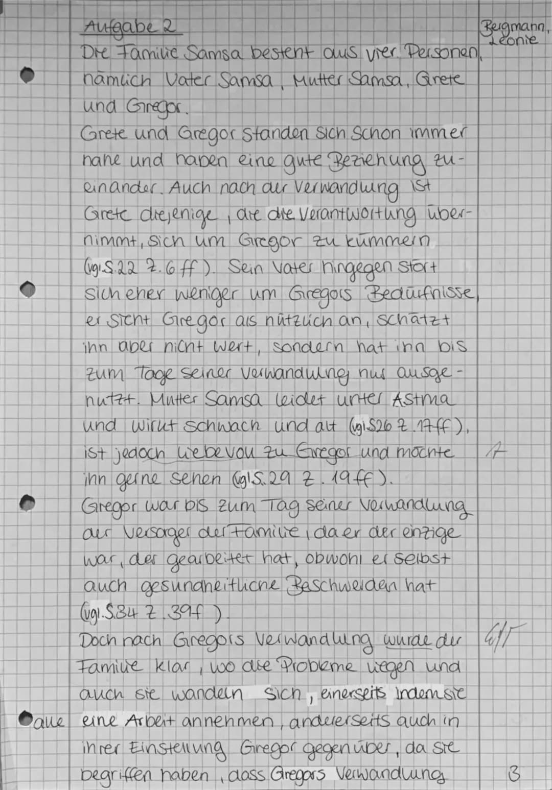 Deutschklausu
Franz
Aufgabe 1
Franz Kafkas
Kafka
#4
Nr. 2
Die Verwandlu
✓
ng
25.11.20
Bergmann
Leonie
1915 veröffentlichte Erzählung. Die
Ve