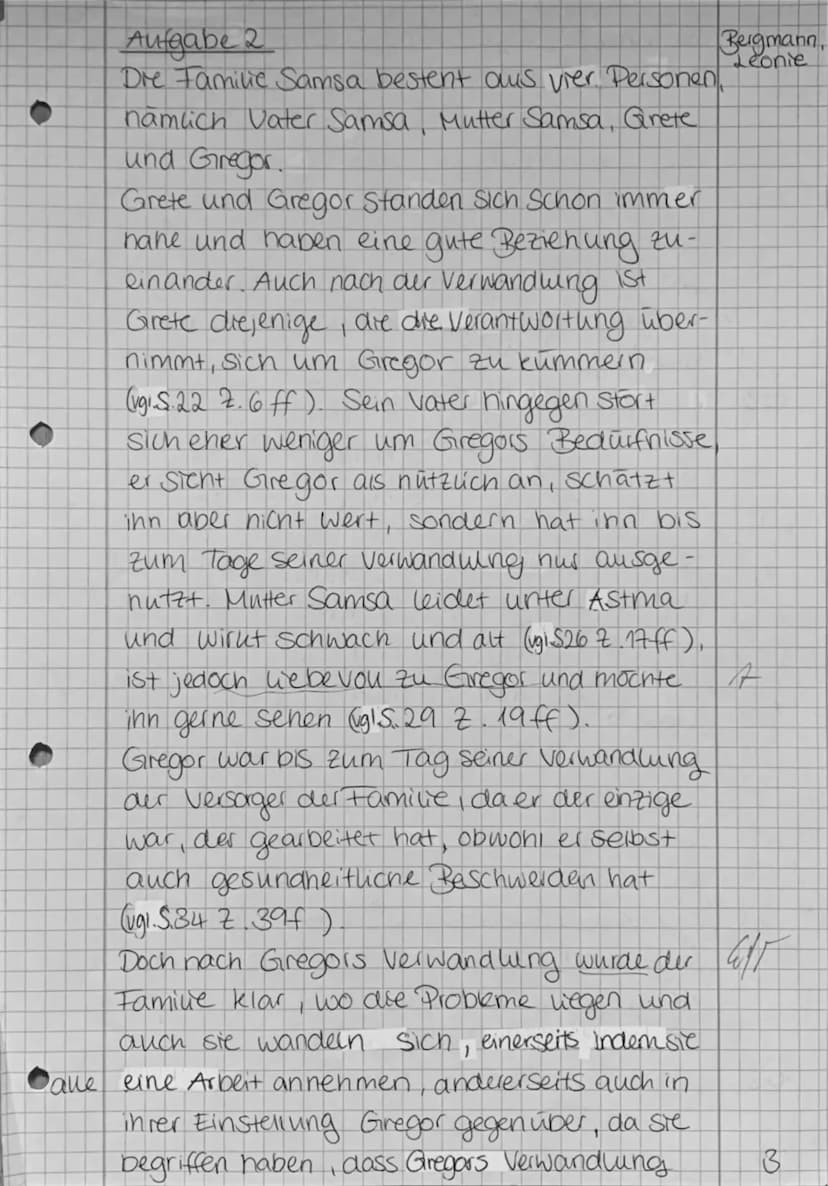 Deutschklausu
Franz
Aufgabe 1
Franz Kafkas
Kafka
#4
Nr. 2
Die Verwandlu
✓
ng
25.11.20
Bergmann
Leonie
1915 veröffentlichte Erzählung. Die
Ve
