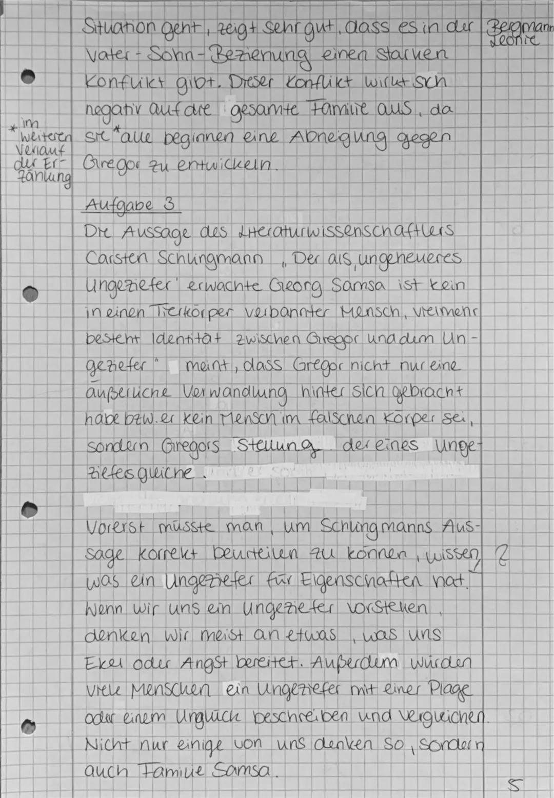 Deutschklausu
Franz
Aufgabe 1
Franz Kafkas
Kafka
#4
Nr. 2
Die Verwandlu
✓
ng
25.11.20
Bergmann
Leonie
1915 veröffentlichte Erzählung. Die
Ve