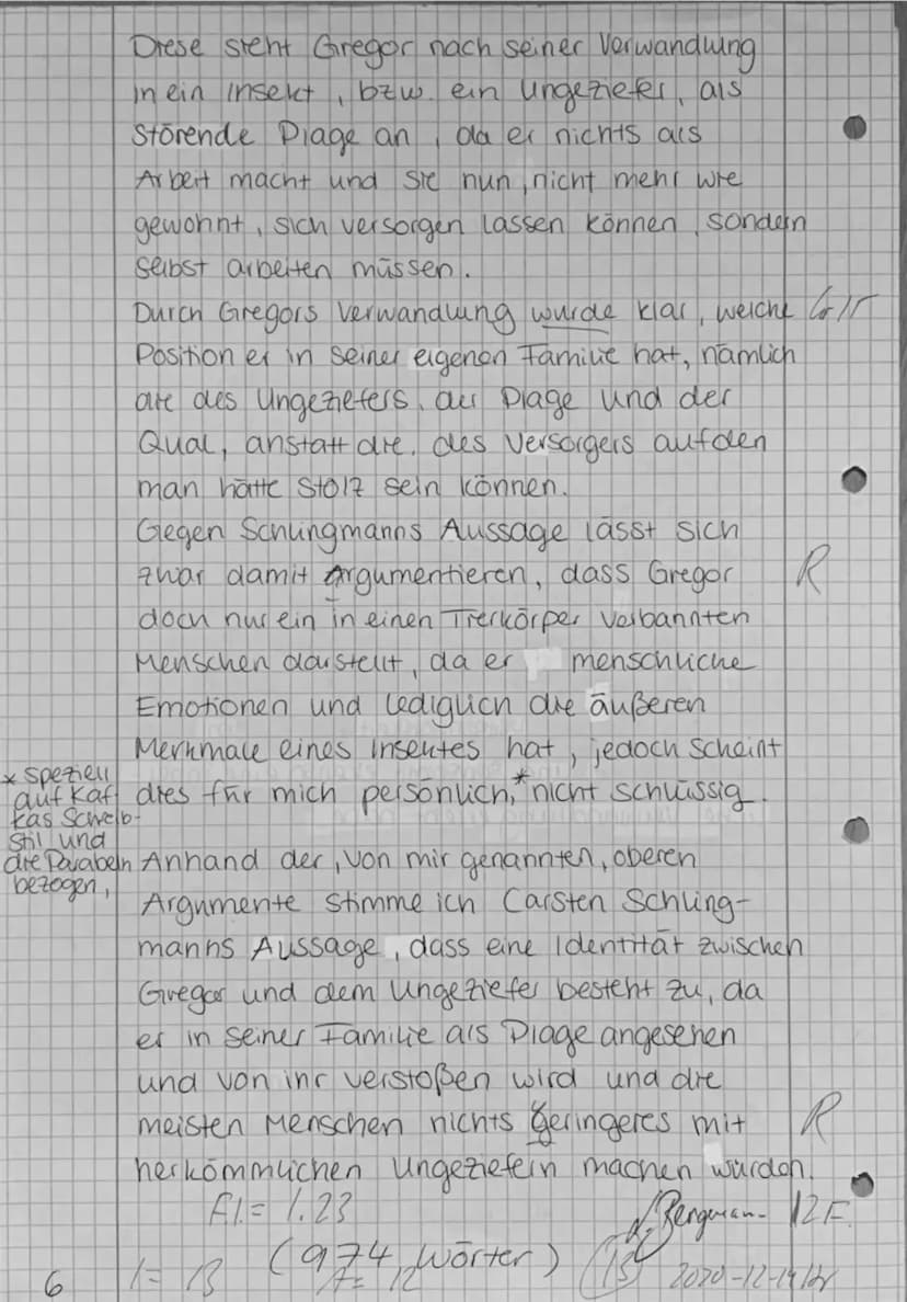 Deutschklausu
Franz
Aufgabe 1
Franz Kafkas
Kafka
#4
Nr. 2
Die Verwandlu
✓
ng
25.11.20
Bergmann
Leonie
1915 veröffentlichte Erzählung. Die
Ve