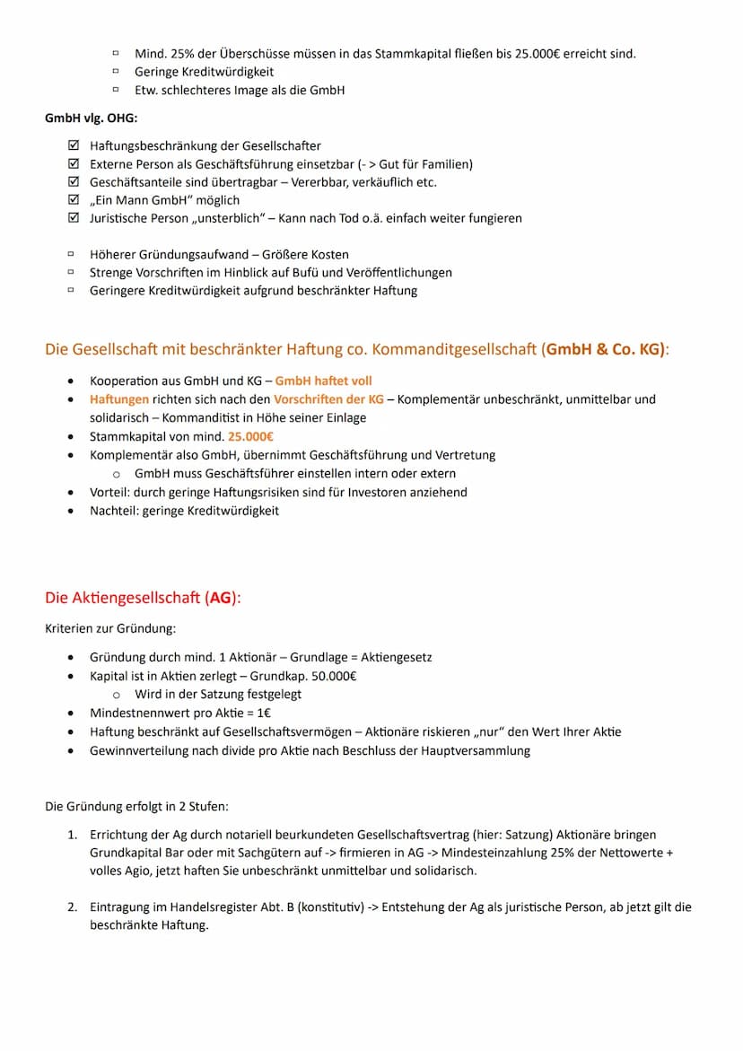 Kaufmannseigenschaften:
1. Kapitalgesellschaften -> (AG, GmbHG) Formkaufleute: Kaufmann kraft Rechtsform
a. Eintrag ins HR ist konstitutiv (
