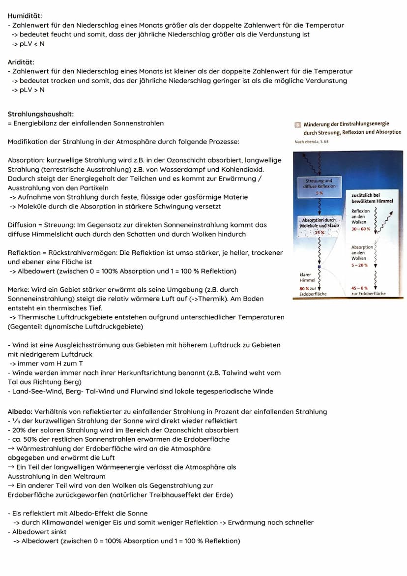 Atmosphäre
-> An der Erdrotation teilnehmende gasförmige Hülle
der Erde. Sie wird durch die Schwerkraft der Erde
beeinflusst
-> Dichte nimmt