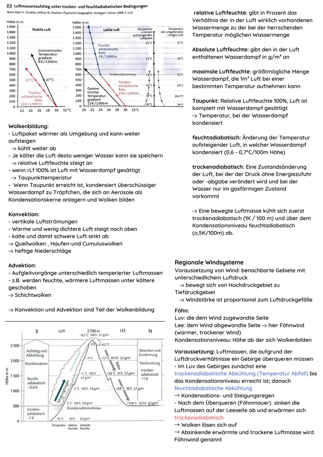 Atmosphäre
-> An der Erdrotation teilnehmende gasförmige Hülle
der Erde. Sie wird durch die Schwerkraft der Erde
beeinflusst
-> Dichte nimmt