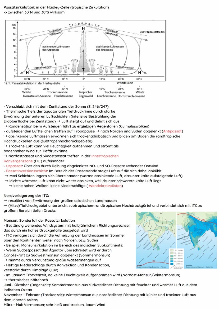Atmosphäre
-> An der Erdrotation teilnehmende gasförmige Hülle
der Erde. Sie wird durch die Schwerkraft der Erde
beeinflusst
-> Dichte nimmt