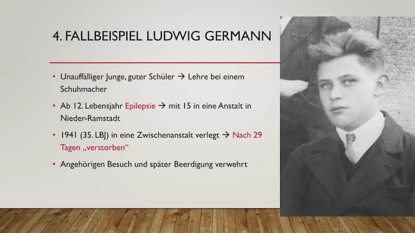 WAS IST EUTHANASIE? EUTHANASIE
ALICIA & NICO
FOKUS NS-ZEIT GLIEDERUNG
●
●
●
●
I. Definition
2. Geschichte
3. Ablauf
4. Fallbeispiel
5. Melde
