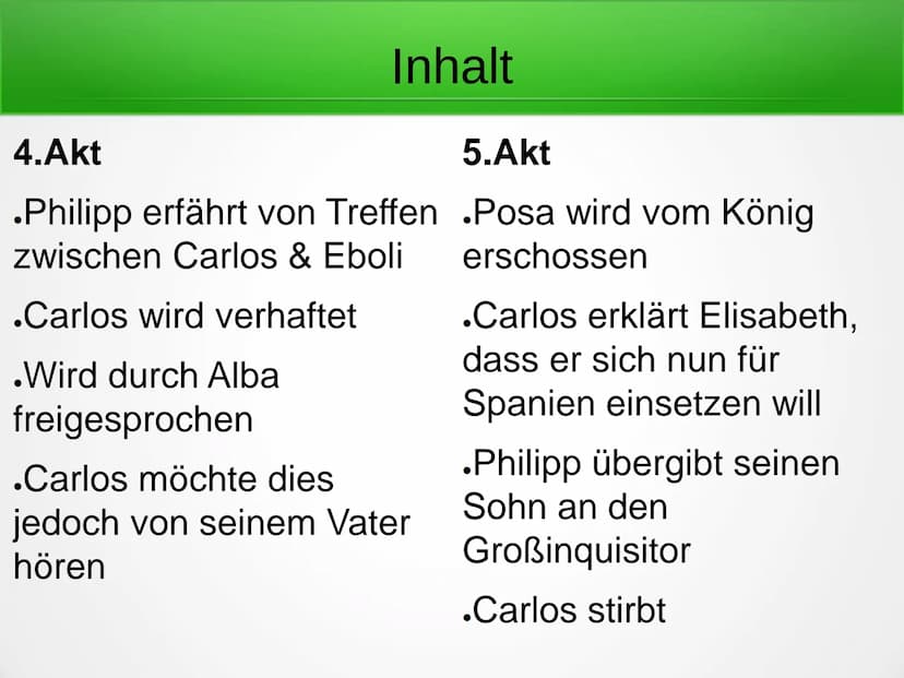 Friedrich Schiller: Don Carlos
(Don Karlos / Dom Karlos) 1.Biographische Einordnung:
1783 erster Entwurf
●
●
●
Handout: Don Carlos
1784 - 87