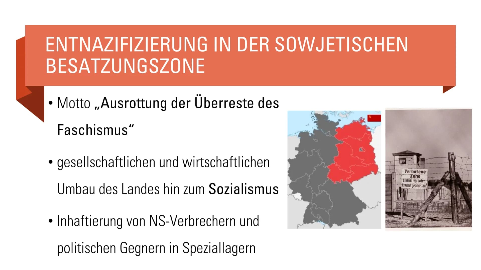 ENTNAZIFIZIERUNG :
In Ost und West - ein
Erfolg?
Eine Präsentation von
Geschichte GK
M
Adolf Hitler-Str.
Bahnhof-Str.
E-POU GLIEDERUNG
1. De