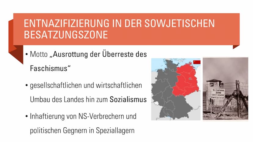 ENTNAZIFIZIERUNG :
In Ost und West - ein
Erfolg?
Eine Präsentation von
Geschichte GK
M
Adolf Hitler-Str.
Bahnhof-Str.
E-POU GLIEDERUNG
1. De
