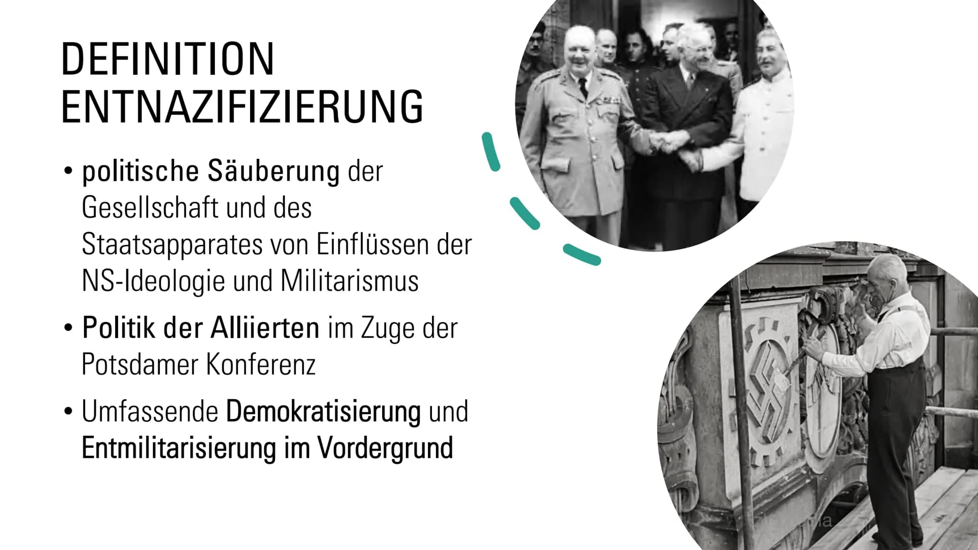 ENTNAZIFIZIERUNG :
In Ost und West - ein
Erfolg?
Eine Präsentation von
Geschichte GK
M
Adolf Hitler-Str.
Bahnhof-Str.
E-POU GLIEDERUNG
1. De