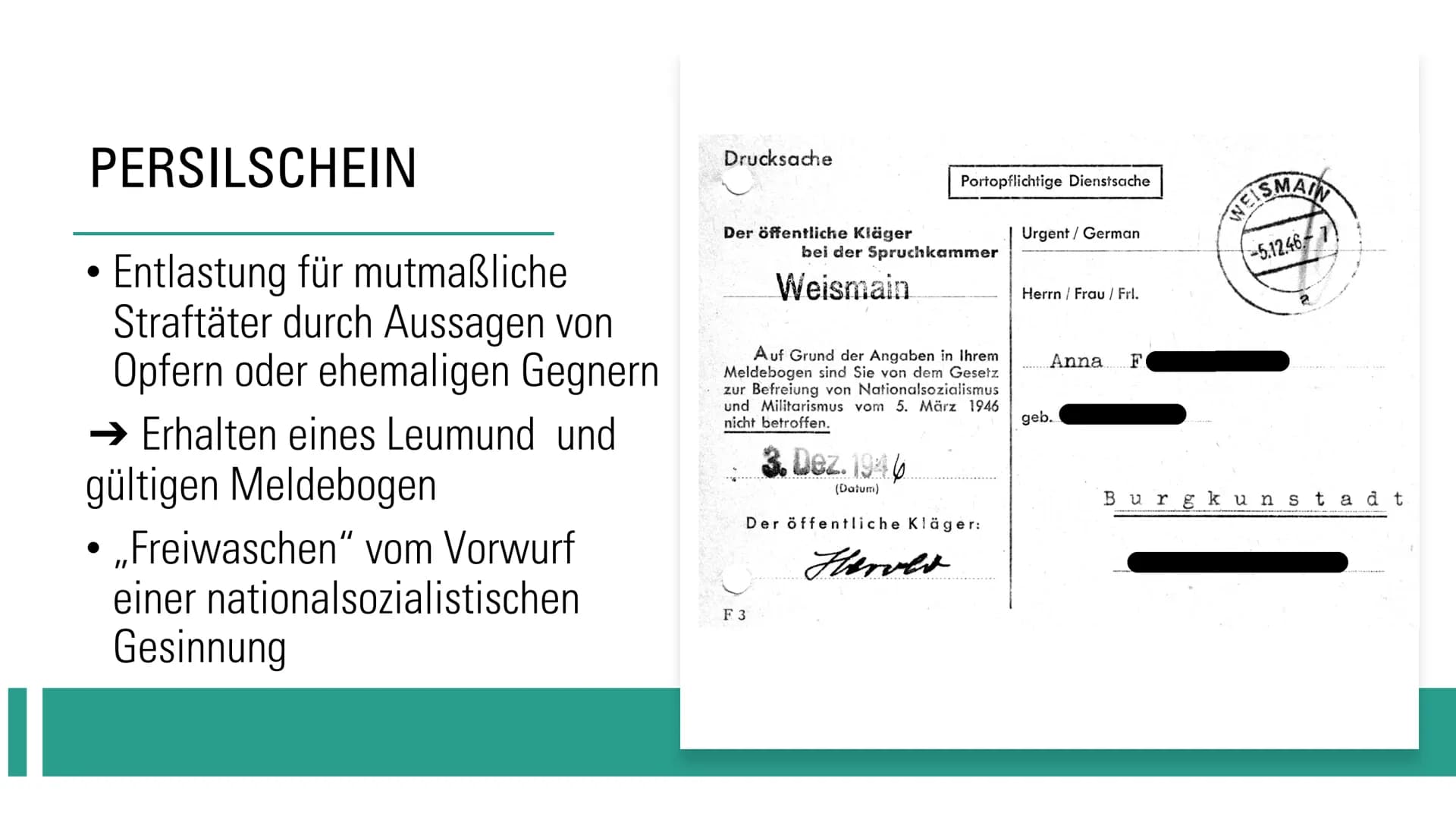 ENTNAZIFIZIERUNG :
In Ost und West - ein
Erfolg?
Eine Präsentation von
Geschichte GK
M
Adolf Hitler-Str.
Bahnhof-Str.
E-POU GLIEDERUNG
1. De