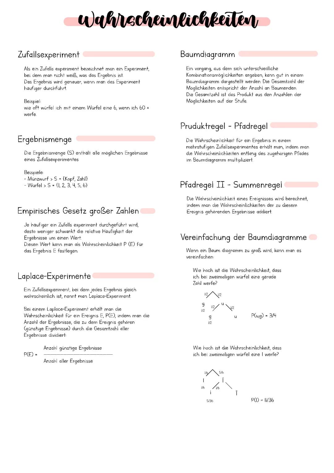 Wahrscheinlichkeiten