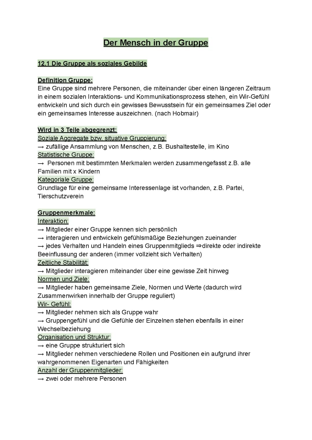 Der Mensch in der Gruppe 