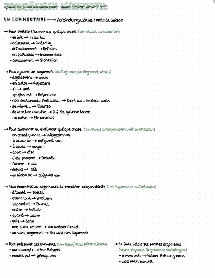 معو متقدمهمنمممسمبر
UN COMMENTAIRE
1. → une introduction (au minimum une phrase)
Example: Au suivant, je... (vais donc présenter mon avis pe