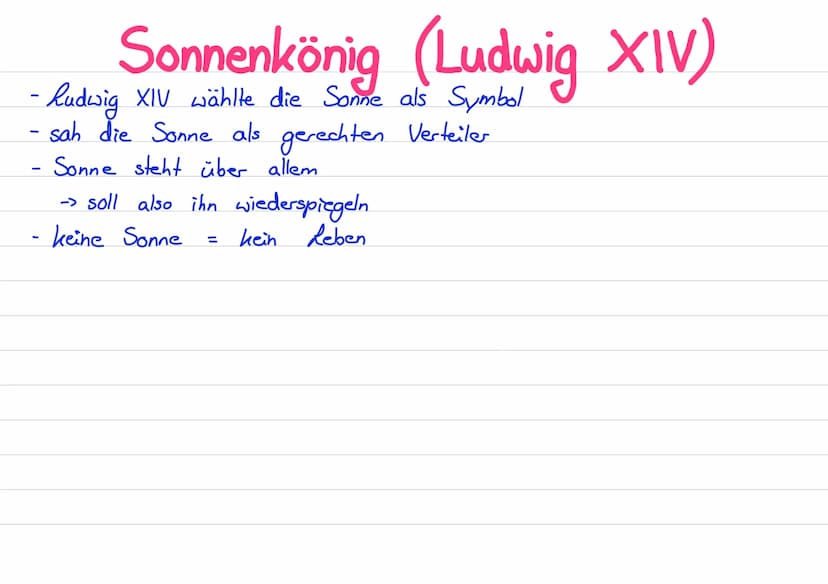 Ludwig XIV (Sonnenkönig)
- wurde mit 4 Jahren König (nach Tod des Vaters)
- bis zu seiner Volljährigkeit führten Mutter Anna und Kardinal
Ju