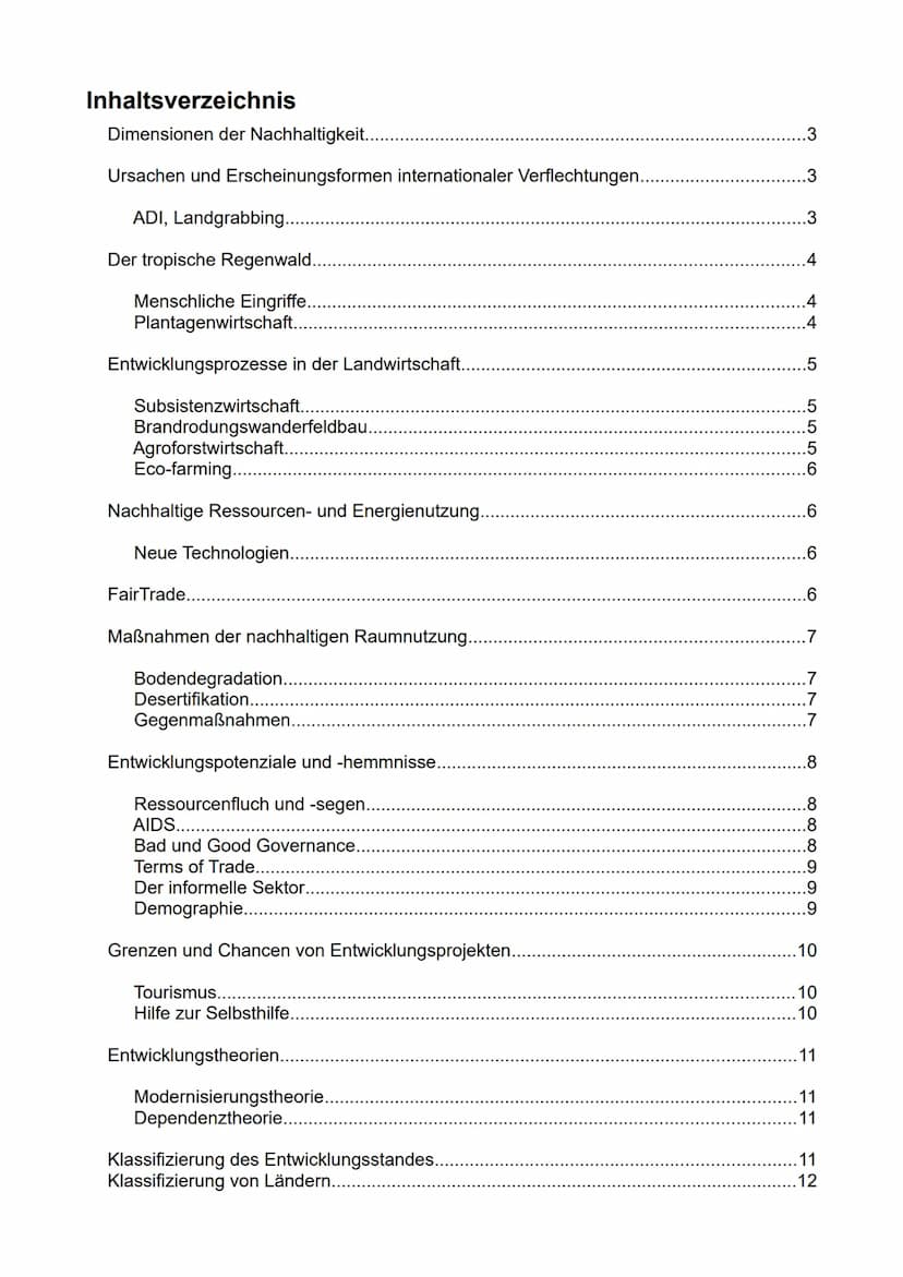 Erdkunde
gA
Semester 2
-Afrika südlich der Sahara - Inhaltsverzeichnis
Dimensionen der Nachhaltigkeit..
Ursachen und Erscheinungsformen inte