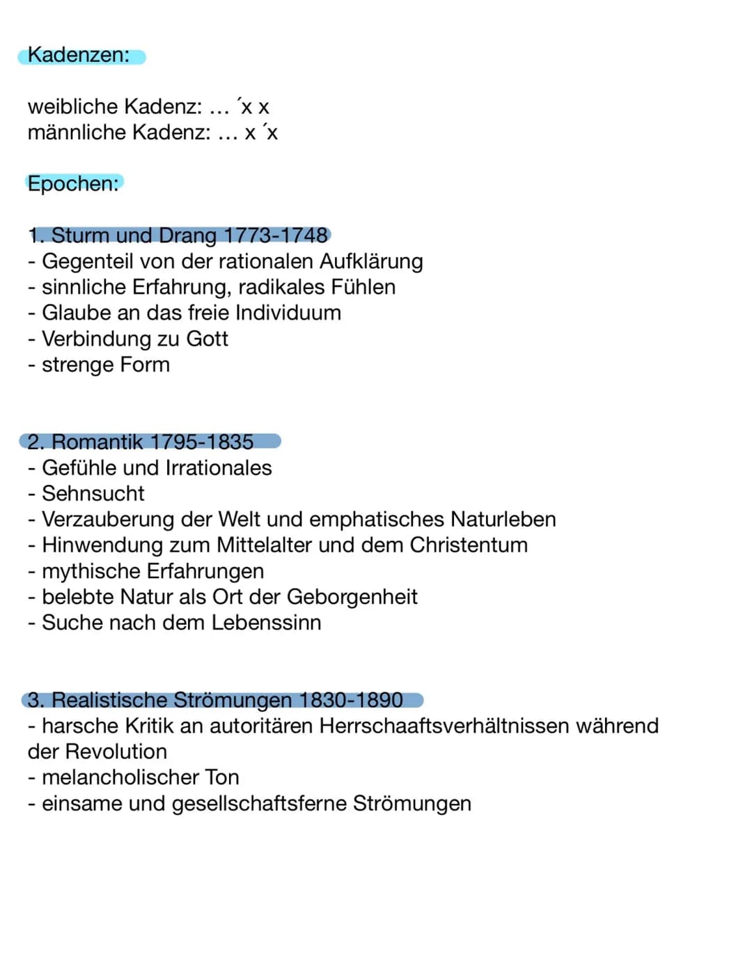 4. Deutschklausur: Naturlyrik
Aufbau:
1. Einleitung:
- Autor, Titel, Textsorte, Erscheinungsjahr, Thema
Deutungshypothese
-
2. Hauptteil:
- 