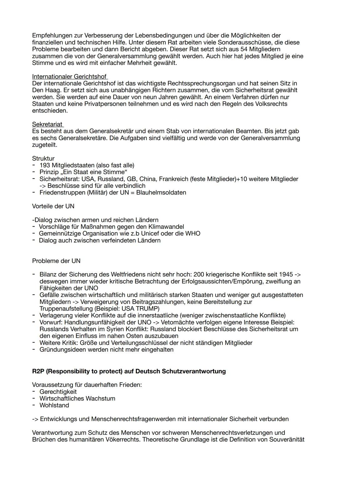 Die Charta der Vereinten Nationen fußt auf zwei grundlegenden Prinzipien:

1. Ziel: Weltfrieden und internationale Sicherheit wahren
2. Souv