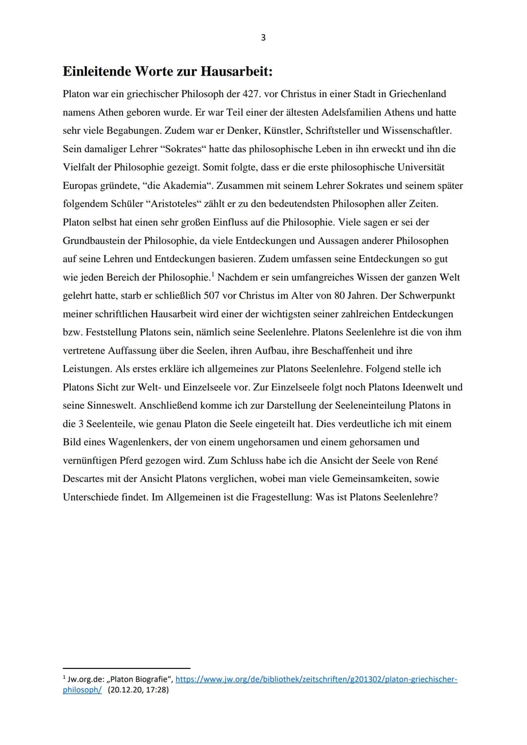 10
PLATON
$10
* Corigley Ka
Eine Darstellung seiner Seelenlehre
Hildegardis-Schule
Valentina Cappello
Q1.1, Philosophie, Wei 2
Inhaltsverzei