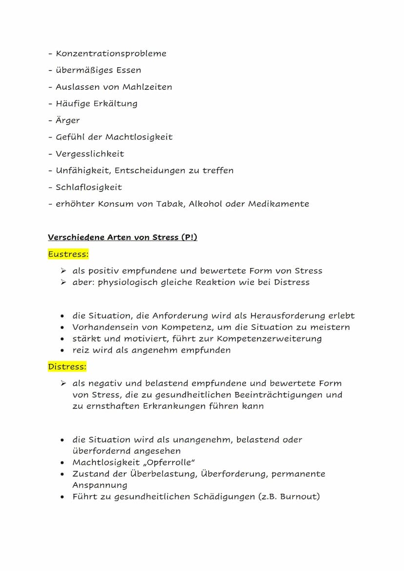 Was ist Stress?
P!!!!
➤ (gesundheitsschädigende) Überanspruchung des menschlichen
Organismus durch große physische & psychische Belastung"
S