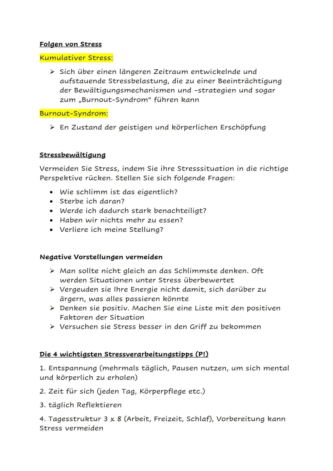 Was ist Stress?
P!!!!
➤ (gesundheitsschädigende) Überanspruchung des menschlichen
Organismus durch große physische & psychische Belastung"
S