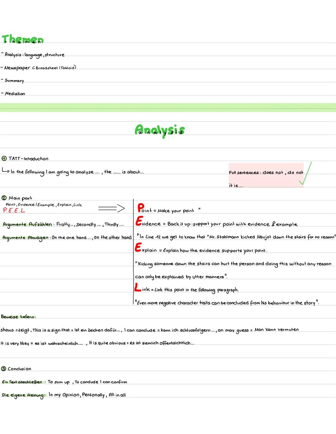 Themen

-Analysis: language, structure

- Newspaper C Broadsheet / Tabloid)

- Summary

- Mediation

Analysis

TATT-Introduction

In the fol