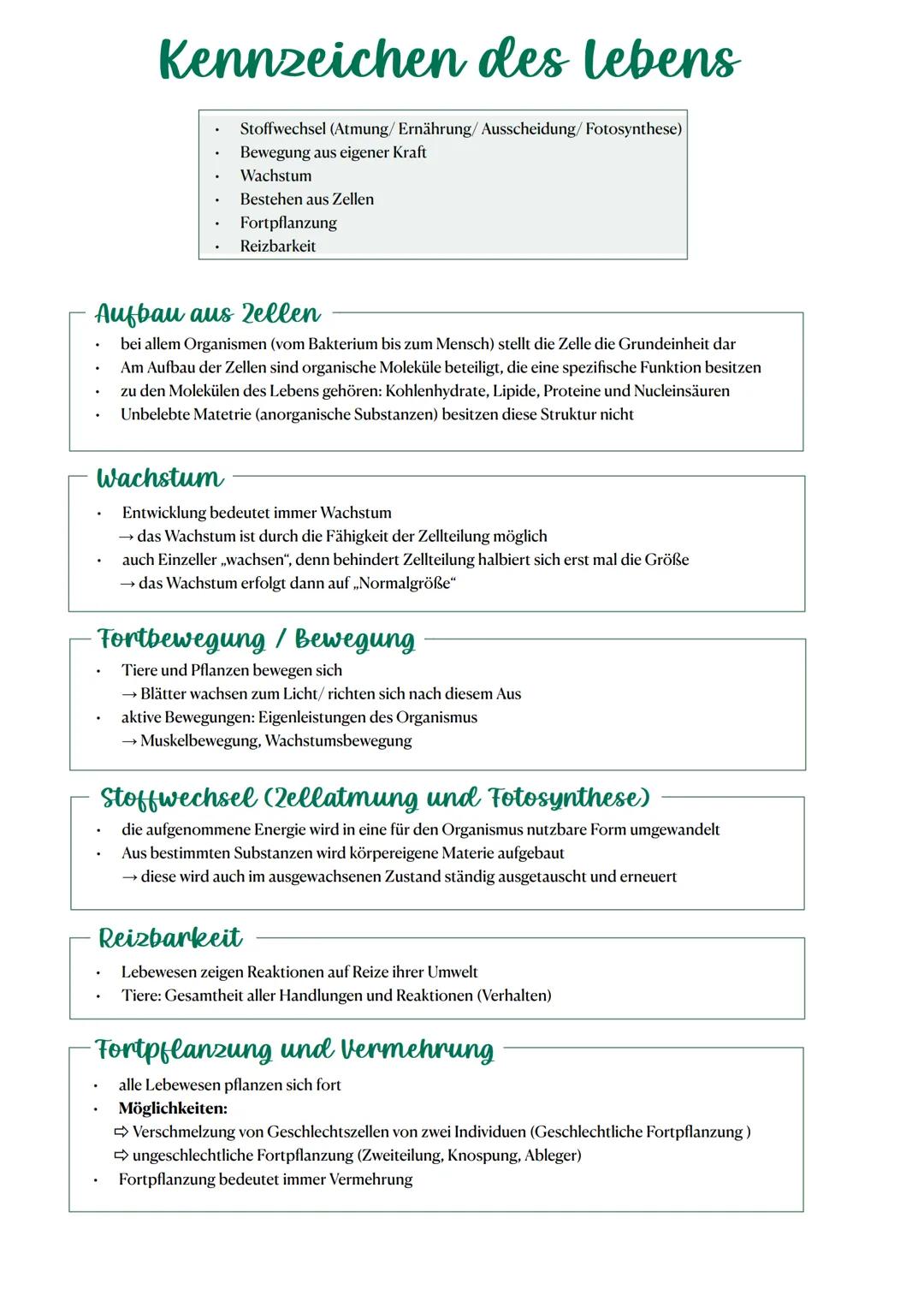 Kennzeichen des Lebens
Wachstum
.
Stoffwechsel (Atmung/ Ernährung/Ausscheidung/Fotosynthese)
Bewegung aus eigener Kraft
Wachstum
Bestehen au