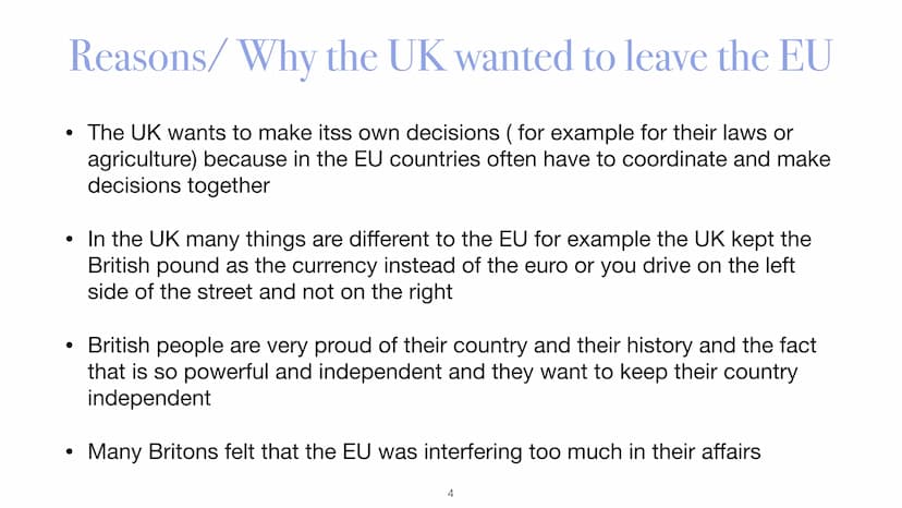 Brexit
An issue I care about, by Clare Hermann
1 Definition, Why this name?
Reasons, Why the UK wanted to leave the EU?
• 2016: Results, ref
