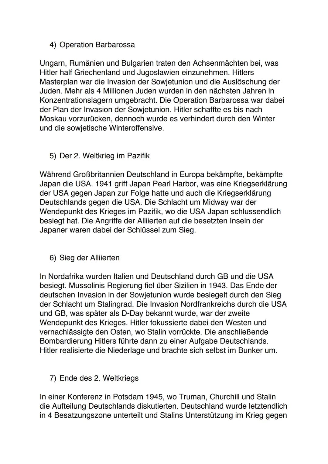 2. WELTKRIEG Der 2. Weltkrieg
1) Vor dem 2. Weltkrieg
Europa war destabilisiert durch die Folgen des 1. Weltkriegs und es gab
noch viele ung
