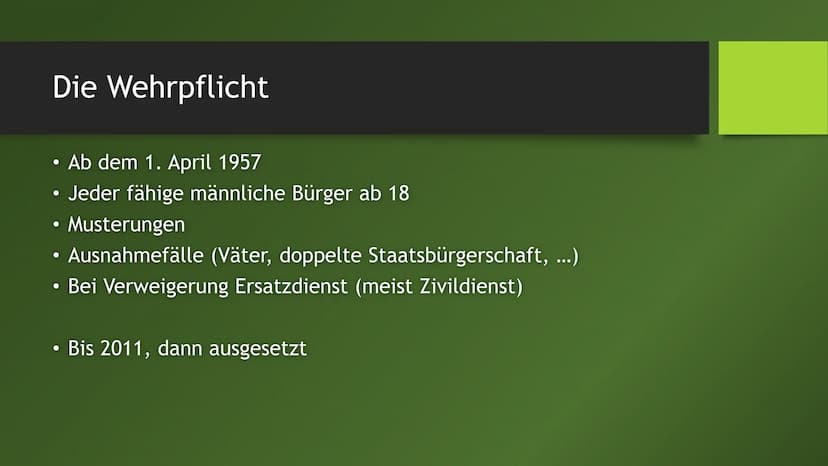 Eine GFS von
Raphael S.
GK Januar 2020
WEHRPFLICHT
Sollte die Wehrpflicht wieder eingeführt werden? Gliederung
Einleitung
• Geschichte der B