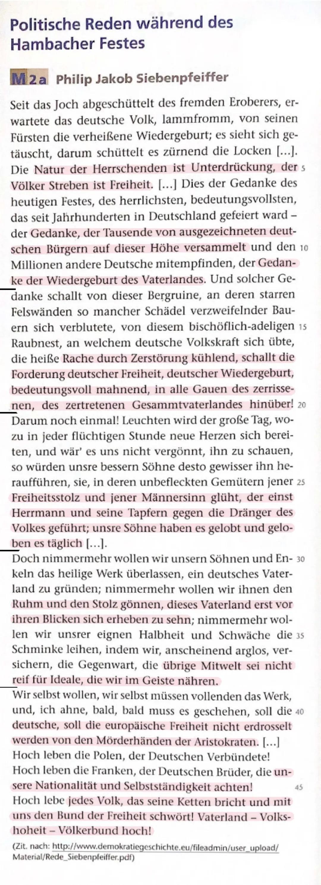 politische reden während des hambacher festes- philip jakob siebenpfeiffer