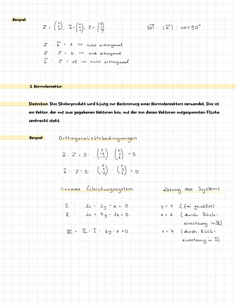 2
Das Skalarprodukt - einfach erklärt!
3
Definition: Mit dem Skalarprodukt kannst du zwei Vektoren miteinander multiplizieren, die gleich gr