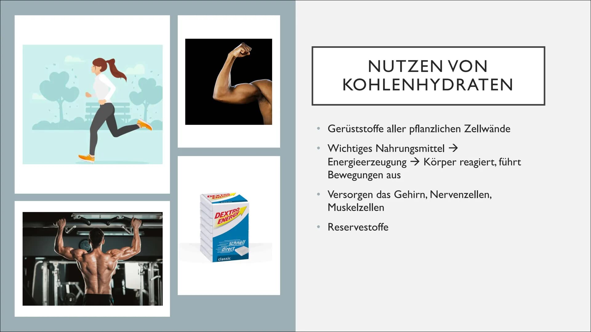 KOHLENHYDRATE Came
GLIEDERUNG
●
●
●
●
●
Was sind Kohlenhydrate?
Was ist deren Nutzen?
Kategorisierung
Wo Kommen Kohlenhydrate vor?
Wie sind 