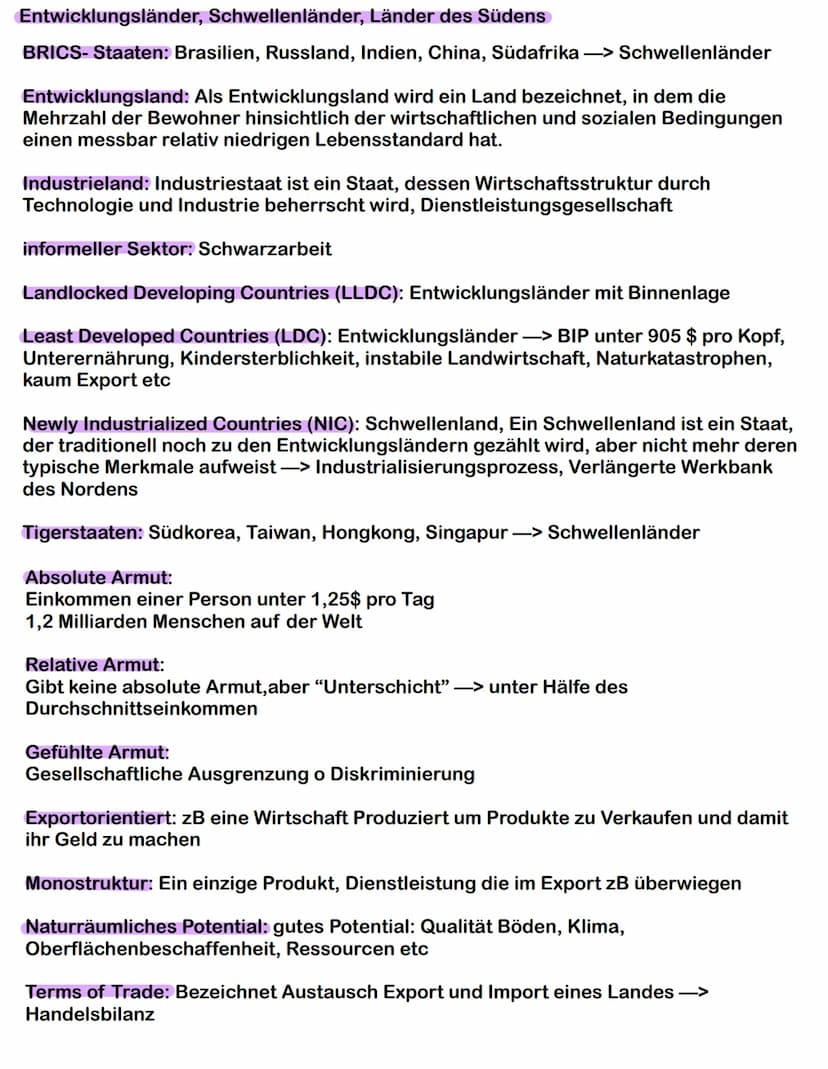 Globale Disparitäten
Disparitäten: ungleiche Lebensbedingungen innerhalb eines definierten Raums,
bezieht sich auf gesellschaftliche Merkmal