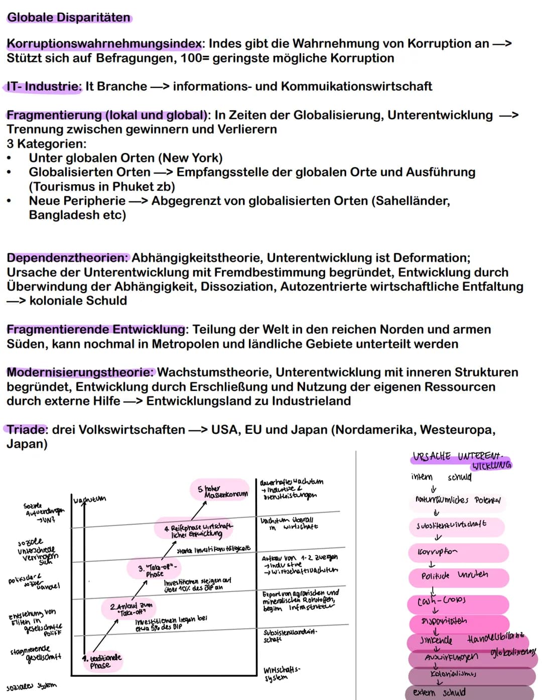 Globale Disparitäten
Disparitäten: ungleiche Lebensbedingungen innerhalb eines definierten Raums,
bezieht sich auf gesellschaftliche Merkmal