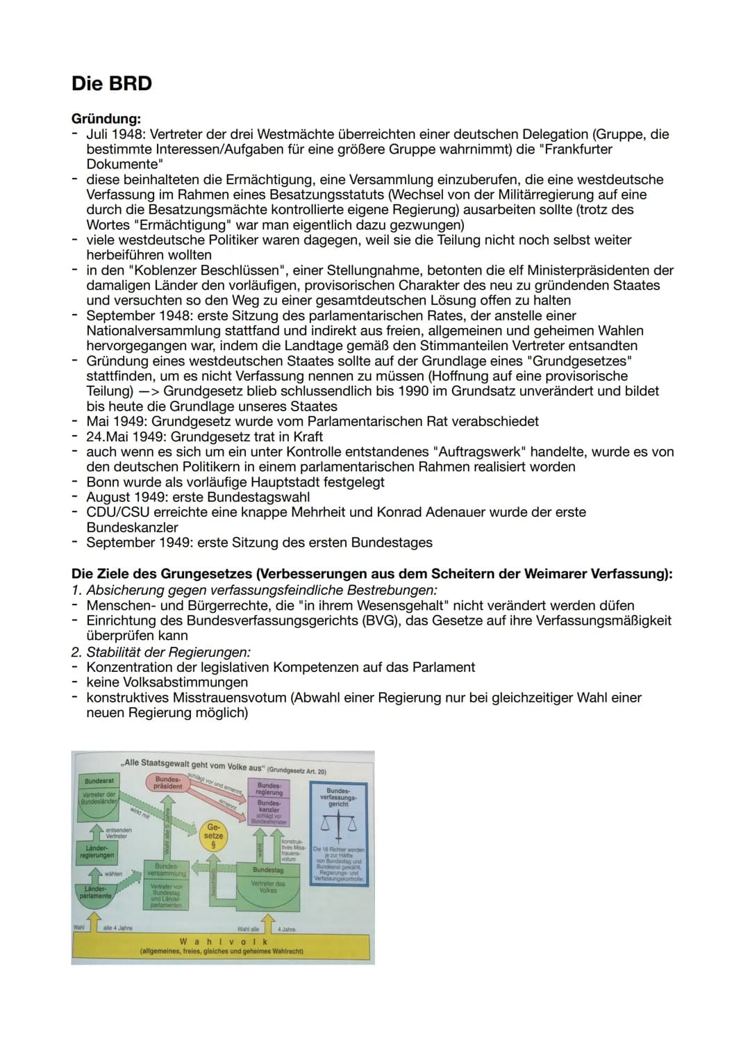 Lernzettel der 2. Geschichtsklausur Q2
Nachkriegszeit
Kapitulation Deutschlands am 8.Mai 1945 -> Ende 2. Weltkrieg
- im Krieg noch gemeinsam