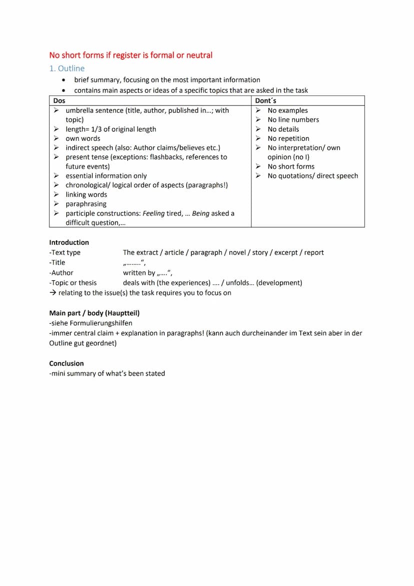 Vorabitur Englisch 12 Q2
Themenübersicht
1. Aufgabenbereich (70%)
Auswahl non-fictional or fictional
1.1 Guided 1. Outline
1.2 Guides 2. Ana