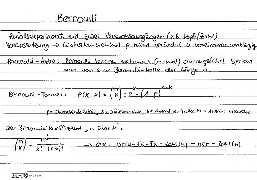 Bernoulli-Experimente: Beispiele, Formel und wie man Vektoren berechnet