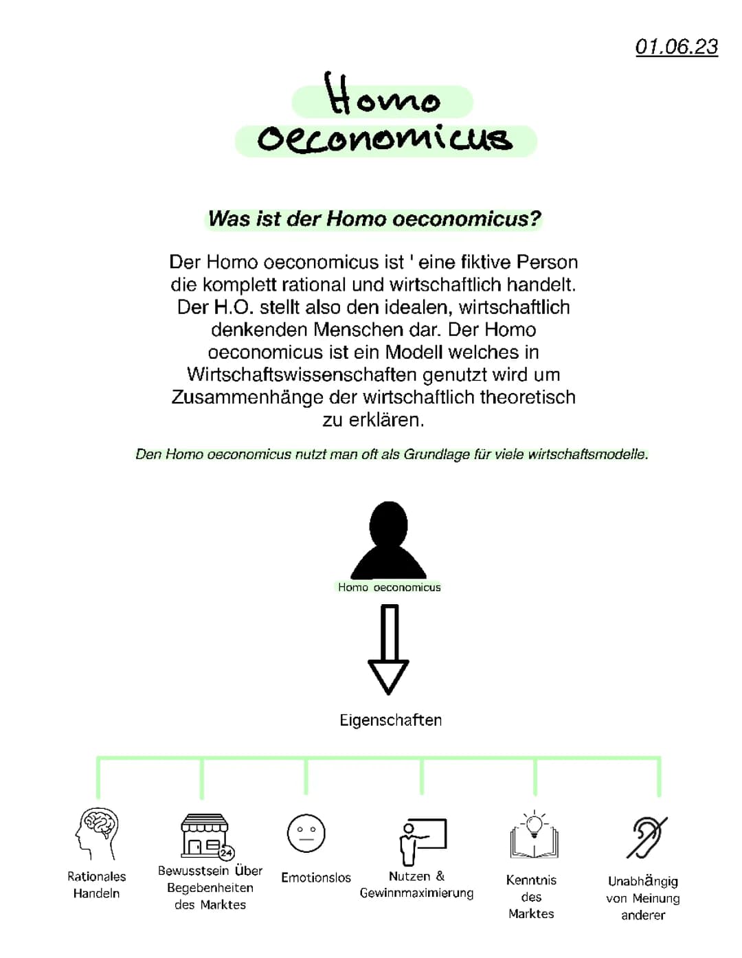 Homo oeconomicus - Hausarbeit