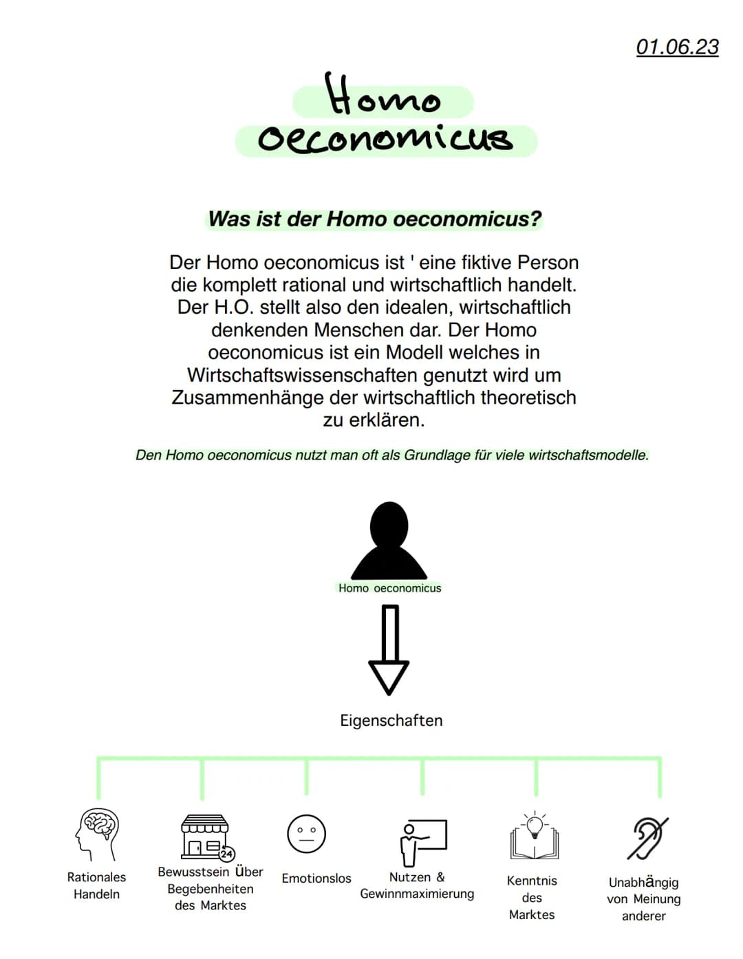 Rationales
Handeln
Homo
oeconomicus
Was ist der Homo oeconomicus?
Der Homo oeconomicus ist eine fiktive Person
die komplett rational und wir