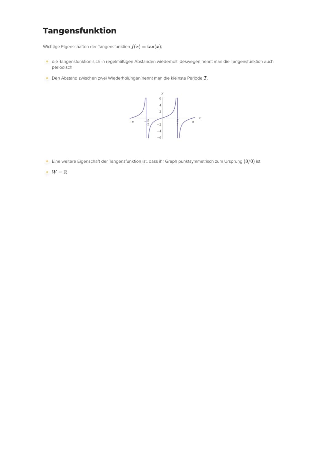 10. Klasse - Trigonometrische Funktionen
Zusammenfassung
Sinusfunktion
Wichtige Eigenschaften der Sinusfunktion f(x) = sin(x):
• Die Sinusfu