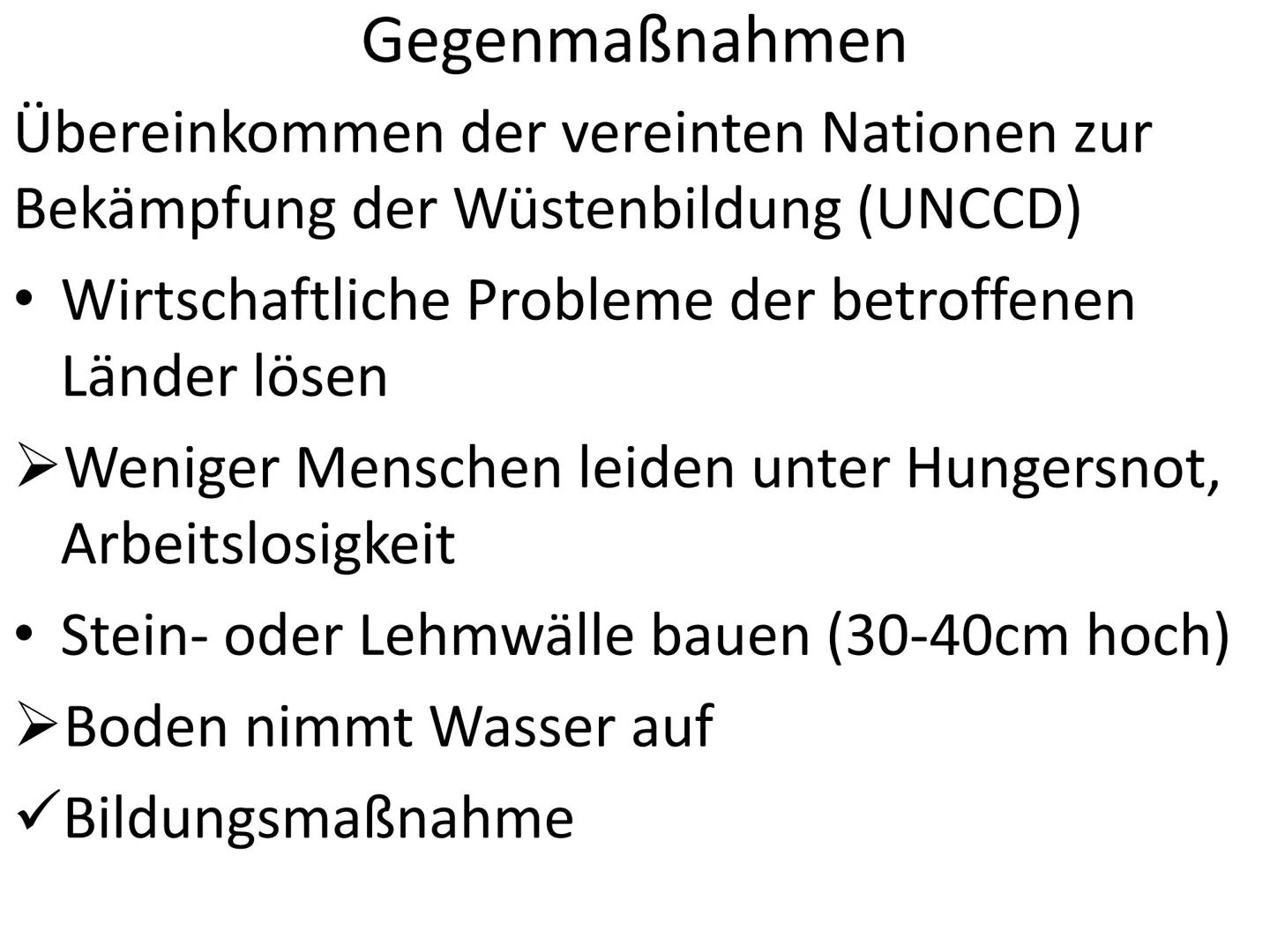 Was könnte hier passiert sein? Desertifikation Gliederung
Was ist Desertifikation?
Fakten
Ursachen
Folgen
Gegenmaßnahmen
Sahelzone
Fazit Was