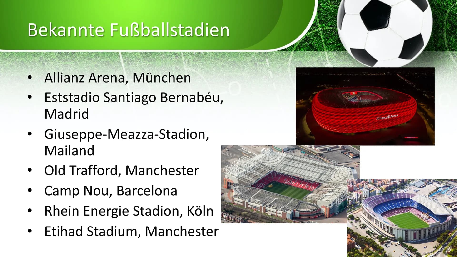 Fußball
on X
0
0 Gliederung
1.
Was ist Fußball?
2. Wie geht das Spiel?
3.
A.
5.
Ursprung
Regeln
Das Spielfeld
Fußballstadien
6.
7. Bekannte 